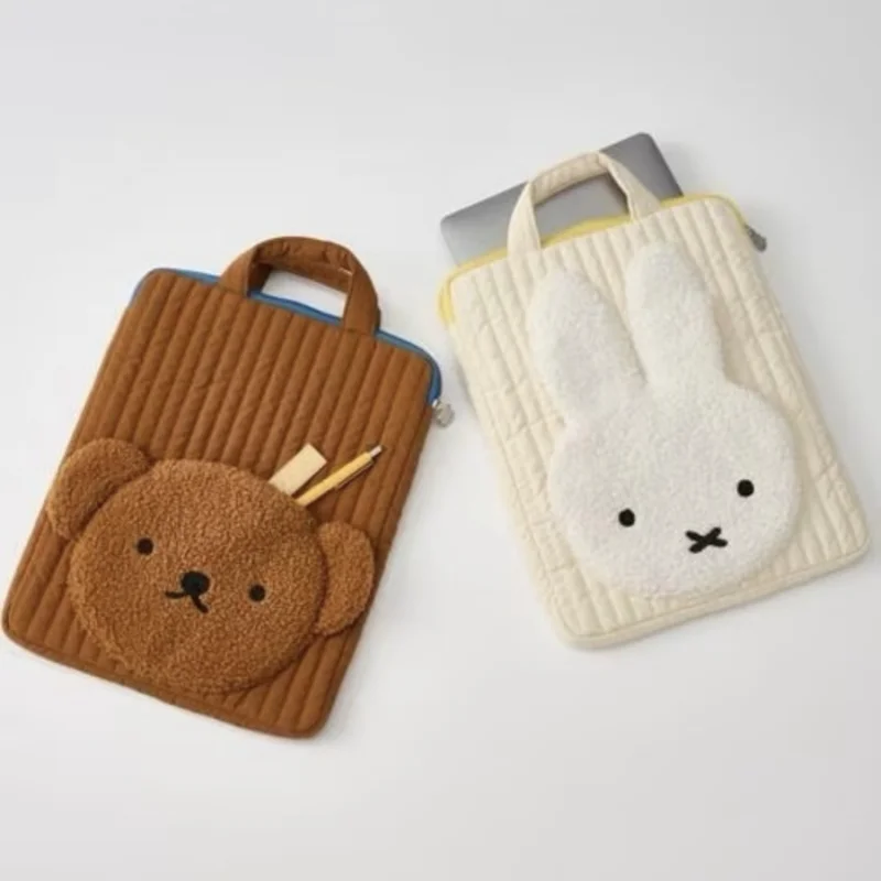 Kawaii Miffys lindo 11 "12" 13 "Tablet IPAD portátil a prueba de golpes bolsa de almacenamiento portátil Anime bolsa de dibujos animados cumpleaños regalo de Navidad juguete
