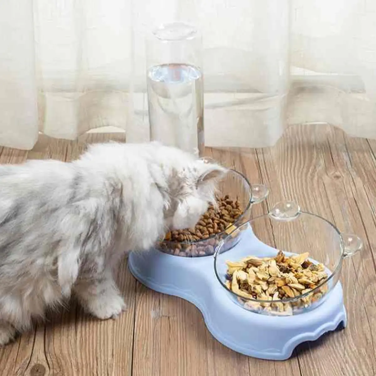 comederos para gatos comedero gato Cuencos altos para gatos y perros, cuenco doble duradero para alimentación y bebida, suministros para mascotas - imagen 4