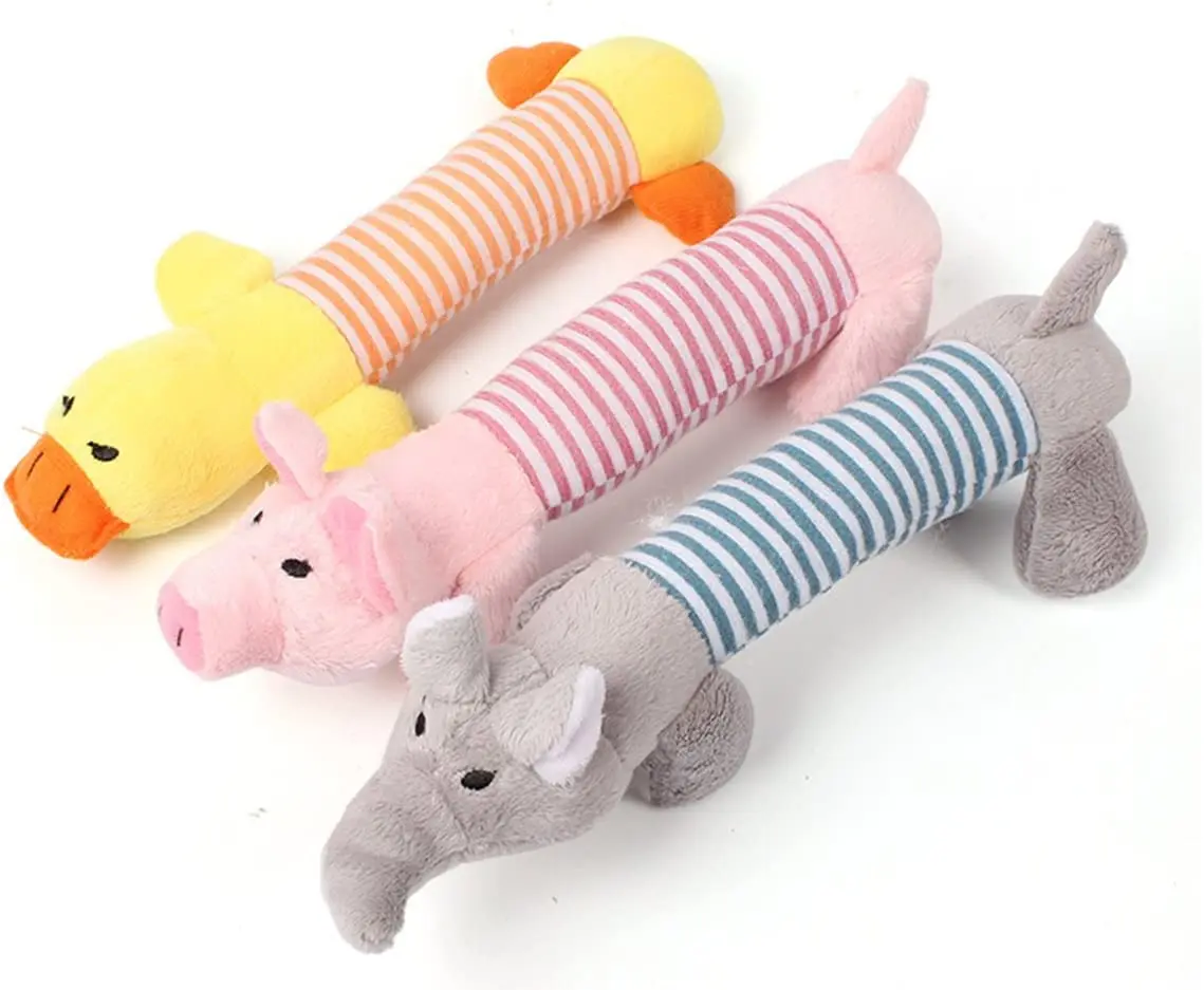 Juguete de peluche con sonido para mascota, muñeco de juguete para cachorro, perro de 25cm, talla única, pato - imagen 5