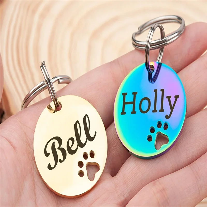 Placa identificativa acero inoxidable para perros y gatos – Grabado personalizado - imagen 2