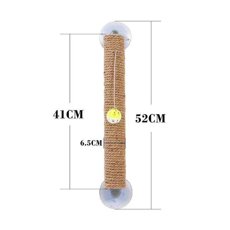 Poste rascador de Sisal para gato, juguete rascador para ventana, pared, muebles, almohadilla rascadora - imagen 4