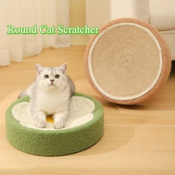Almohadilla rascadora para gatos 2 en 1, tablero rascador redondo de tejido de Sisal para gatos de interior, juguete duradero para moler las garras, juguete de entrenamiento para mascotas