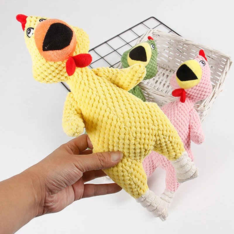 Juguete chirriante para perros pequeños Meduim, peluche suave para masticar, forma de Animal relleno, resistente a mordeduras, juguetes de entrenamiento para masticar y morder - imagen 4