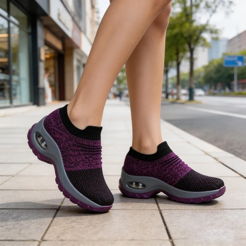 Zapatillas voluminosas de plataforma para mujer – Verano tejido - imagen 3