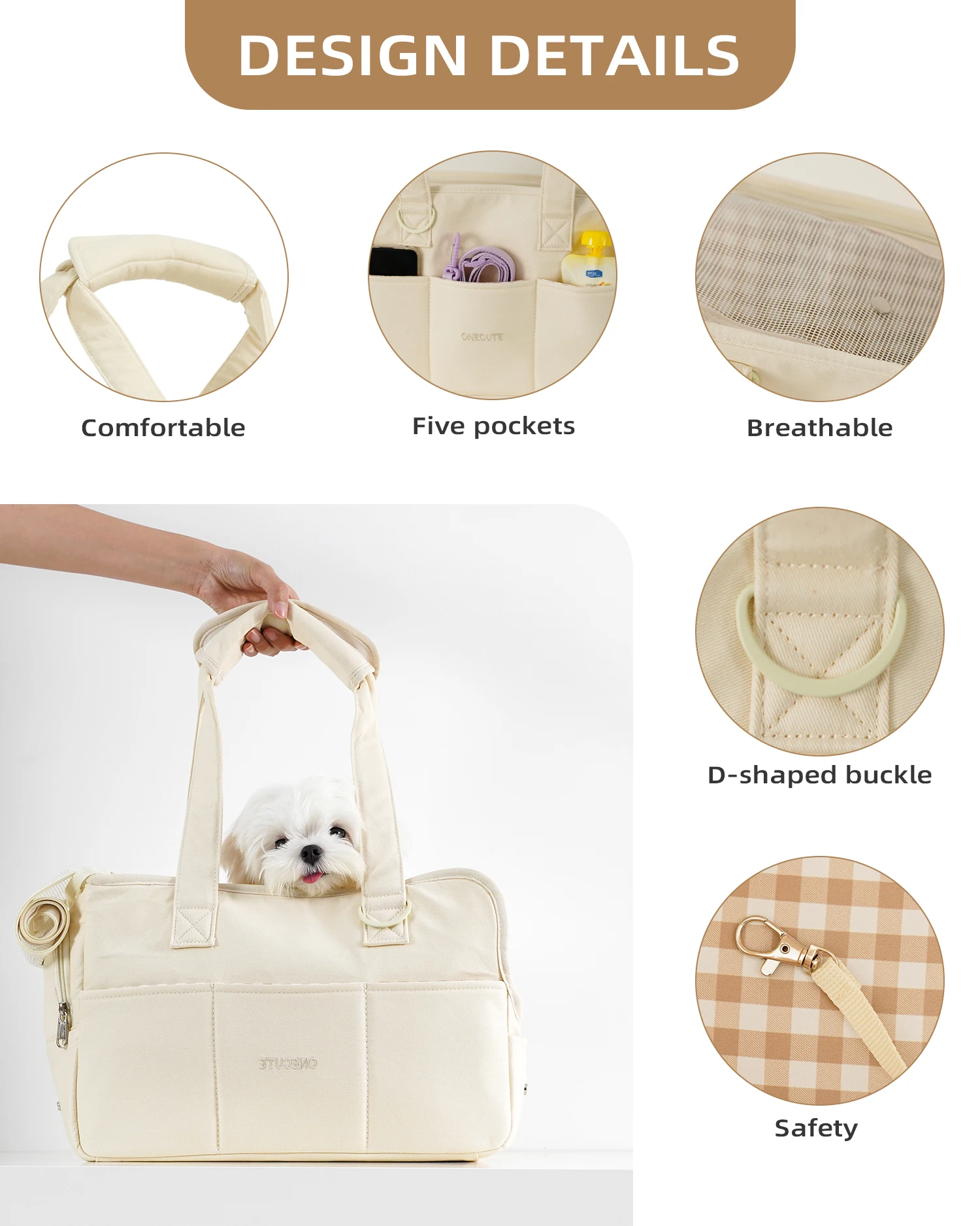 Bolso de hombro portátil de malla para transportar mascotas, para gatos, perros pequeños, bolsa de viaje ligera y suave para exteriores - imagen 3