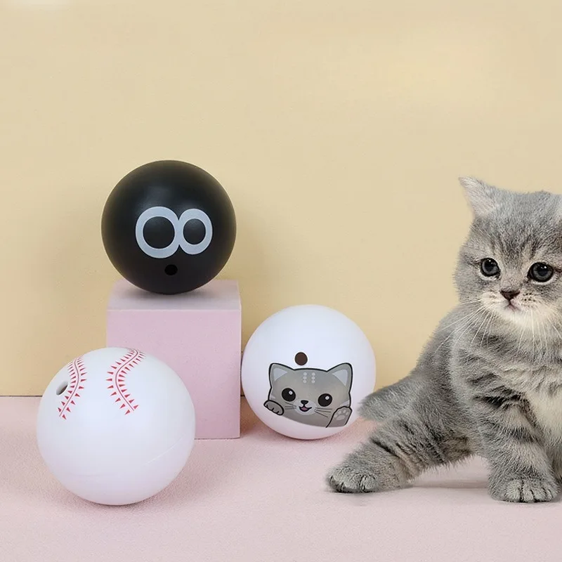 Juguetes de pelota chirriante para mascotas, suministros de juego interactivos para interiores para gatos, productos de entrenamiento para lanzar dientes resistentes al masticable para gatitos y cachorros