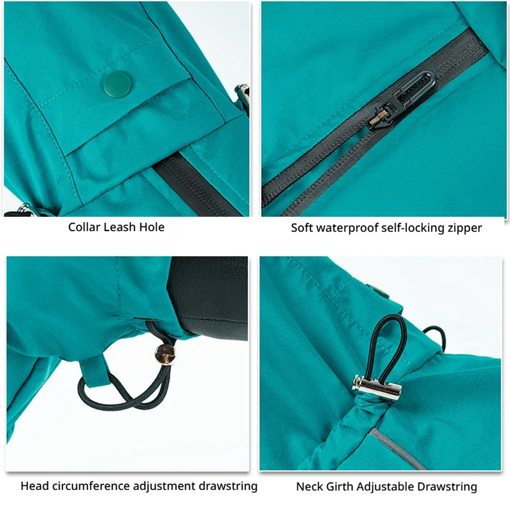 Chaqueta impermeable para perros con cobertura total y ajustable - imagen 3