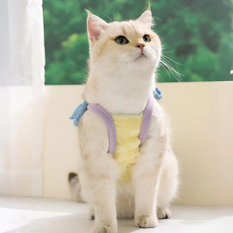 Vestido de burbujas veraniego para perros y gatos – Falda con lazo - imagen 2