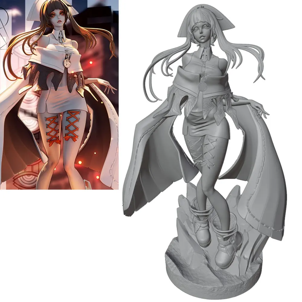 Figura anime 1/24 impresa en 3D sin montar Decoración gatos y perros - imagen 5