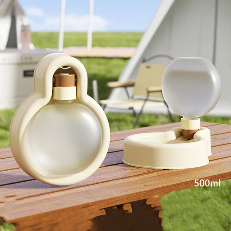 Botella de agua portátil para perros y gatos, 350 o 500ml, sellada, de viaje, para cachorros y gatos, cuenco plegable para beber, alimentador dispensador de agua para mascotas al aire libre - imagen 2