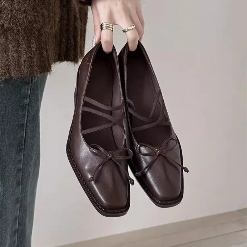 Zapatos Mary Jane para perro – Lazo punta cuadrada primavera/otoño - imagen 3