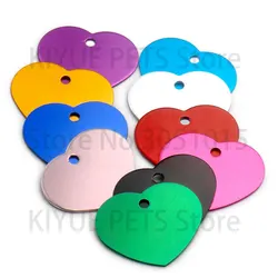 Identificador aluminio corazón para collar de perro y gato