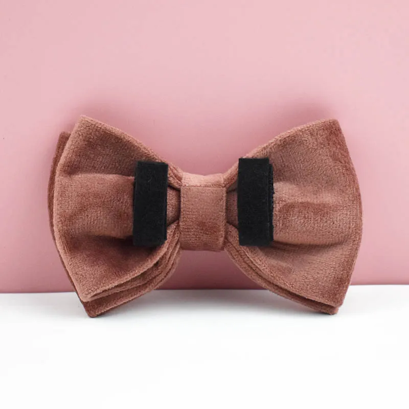 Collar y correa de terciopelo rosa para perros, placa de identificación grabada personalizada, suministros para mascotas, Velvet22 - imagen 5