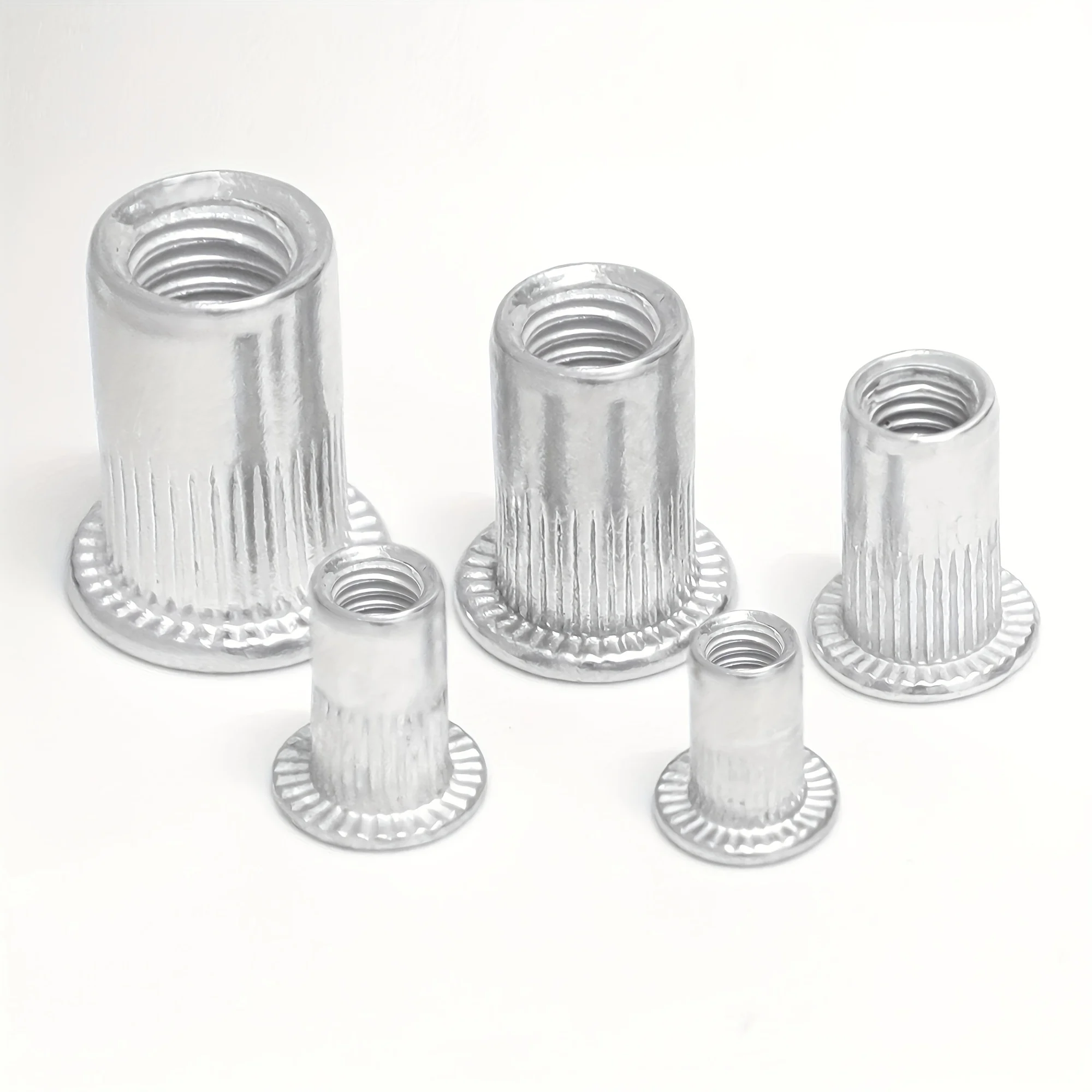 Juego de tuercas de remache de aluminio de 105/165 piezas: tamaños M3 a M12, insertos roscados de cabeza plana para automoción - imagen 3