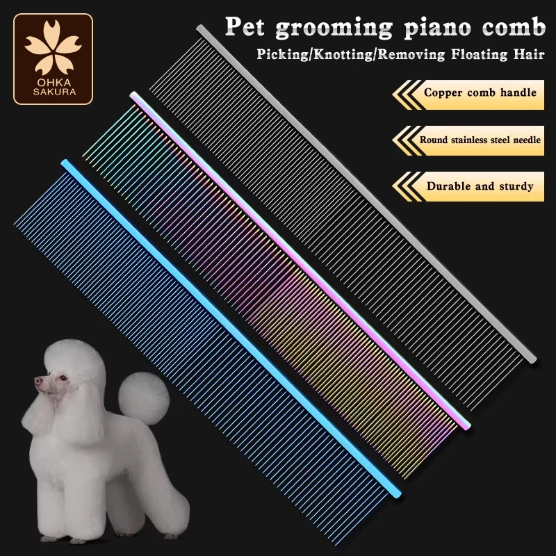 Peine de piano profesional para mascotas