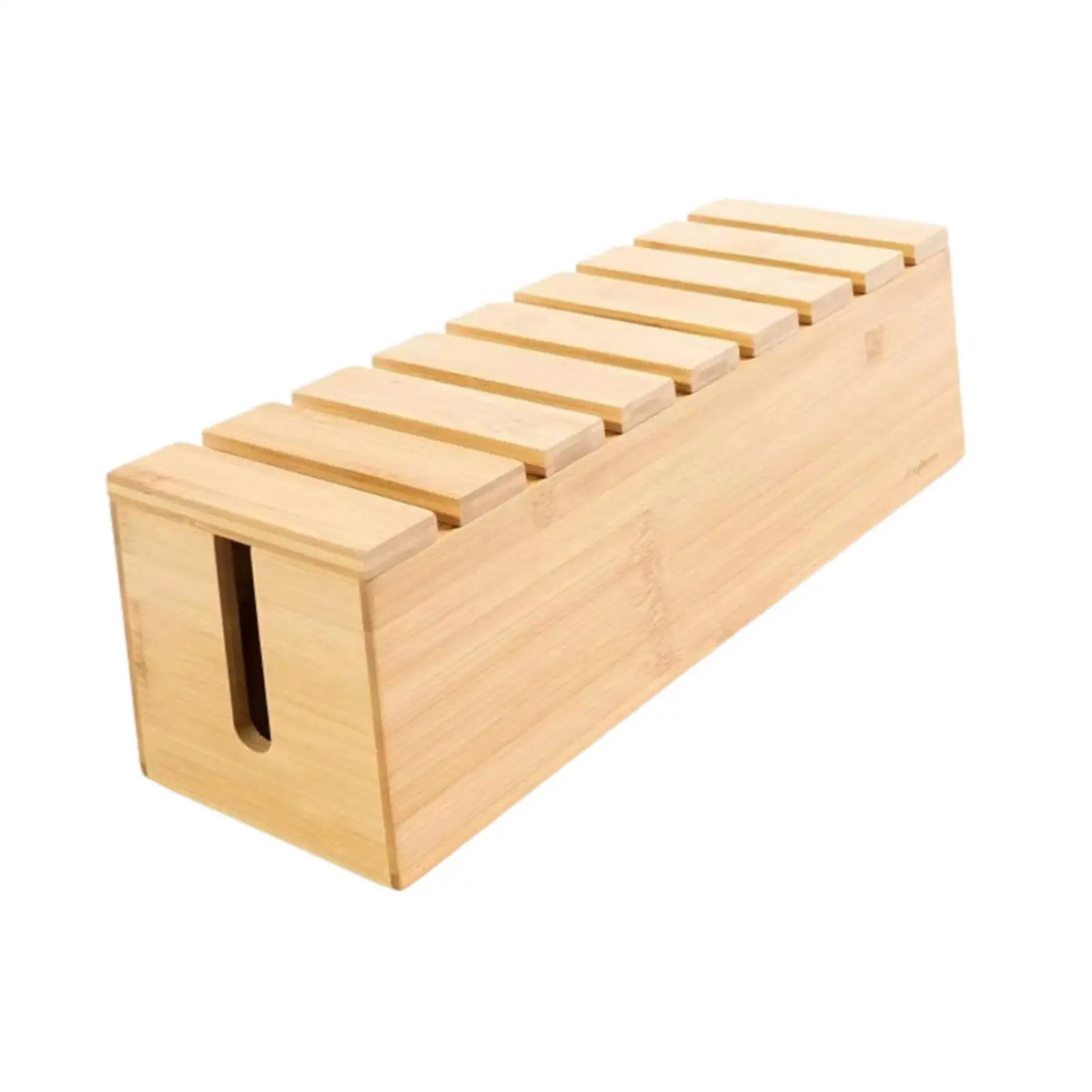 Wood Cable Management Box Phone Charger Accessories with Lid Art Crafts Wires Power Strip Box Desk Modern Home Cable Hider Box