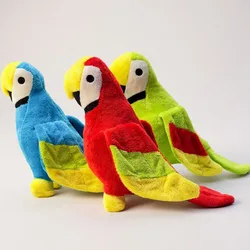 Juguete realista para perros chirriantes de peluche con loro, juguete interactivo Molar para masticar para mascotas, suministros de entrenamiento para juegos de autobloqueo Boredom Buster para cachorros