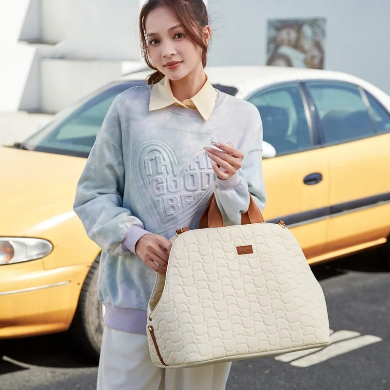 Portador de perro suave a la moda, portátil, ajustable, para viaje, asiento de coche, bolsa de cama, cachorro, transpirable, 2 en 1, bolso para gato, bolso de hombro al aire libre - imagen 5