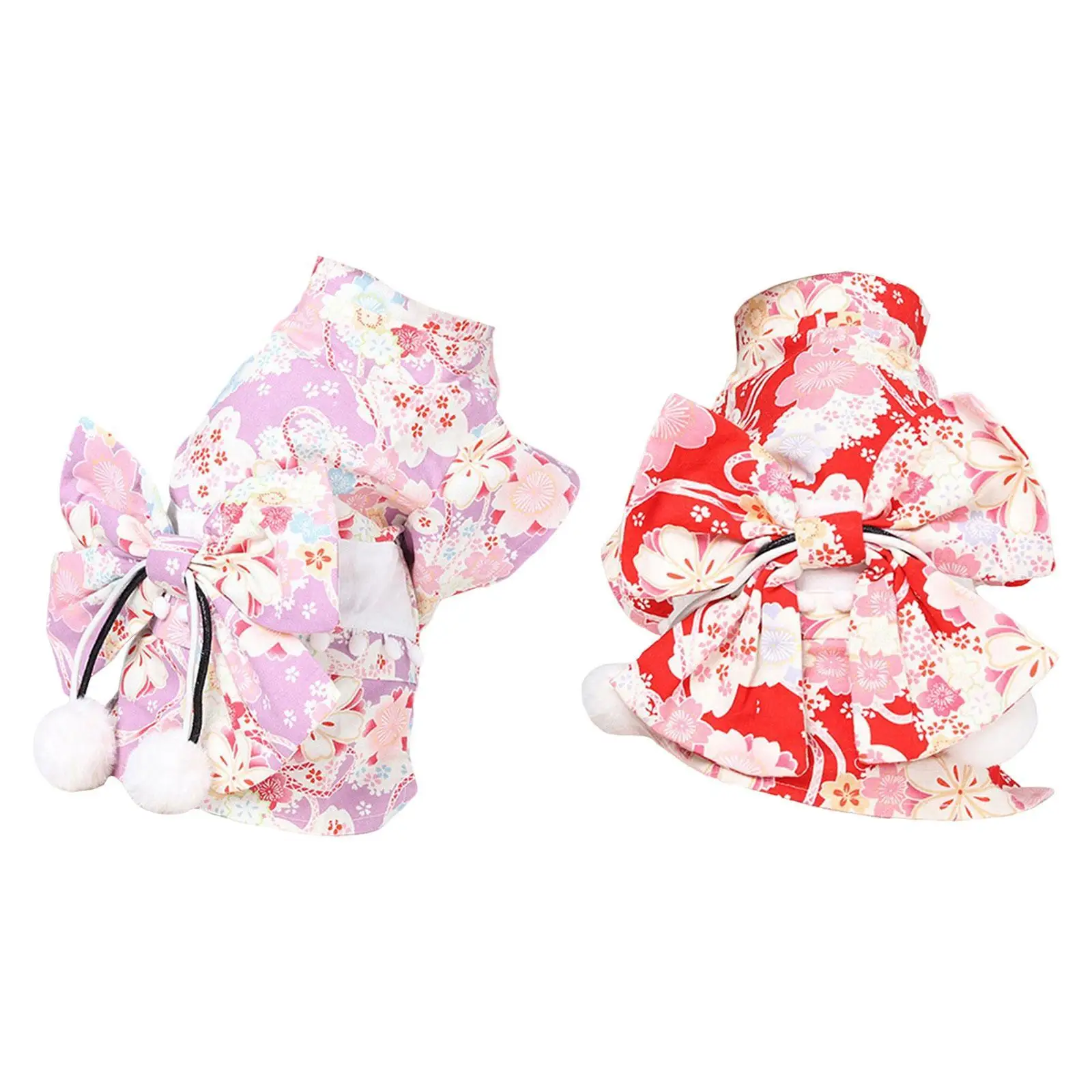 Vestido para gatos transpirable con pajarita y estampado de flores para perros pequeños disfraz para mascotas