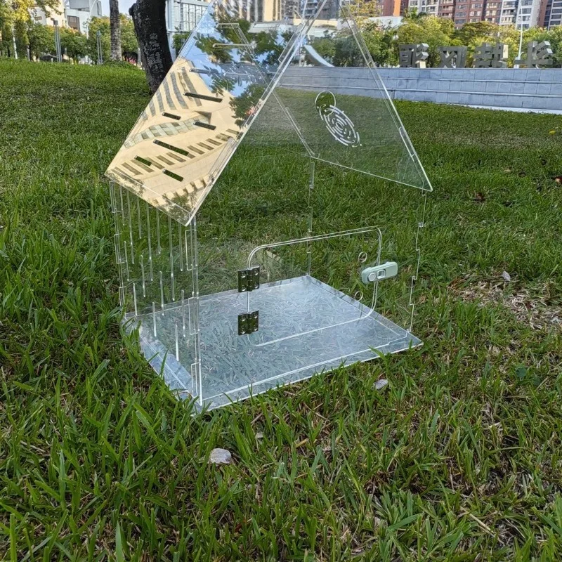 Jaula acrílica para gatos, vitrina transparente para interiores y exteriores, transpirable, impermeable, transportadores profesionales, accesorios para productos para mascotas