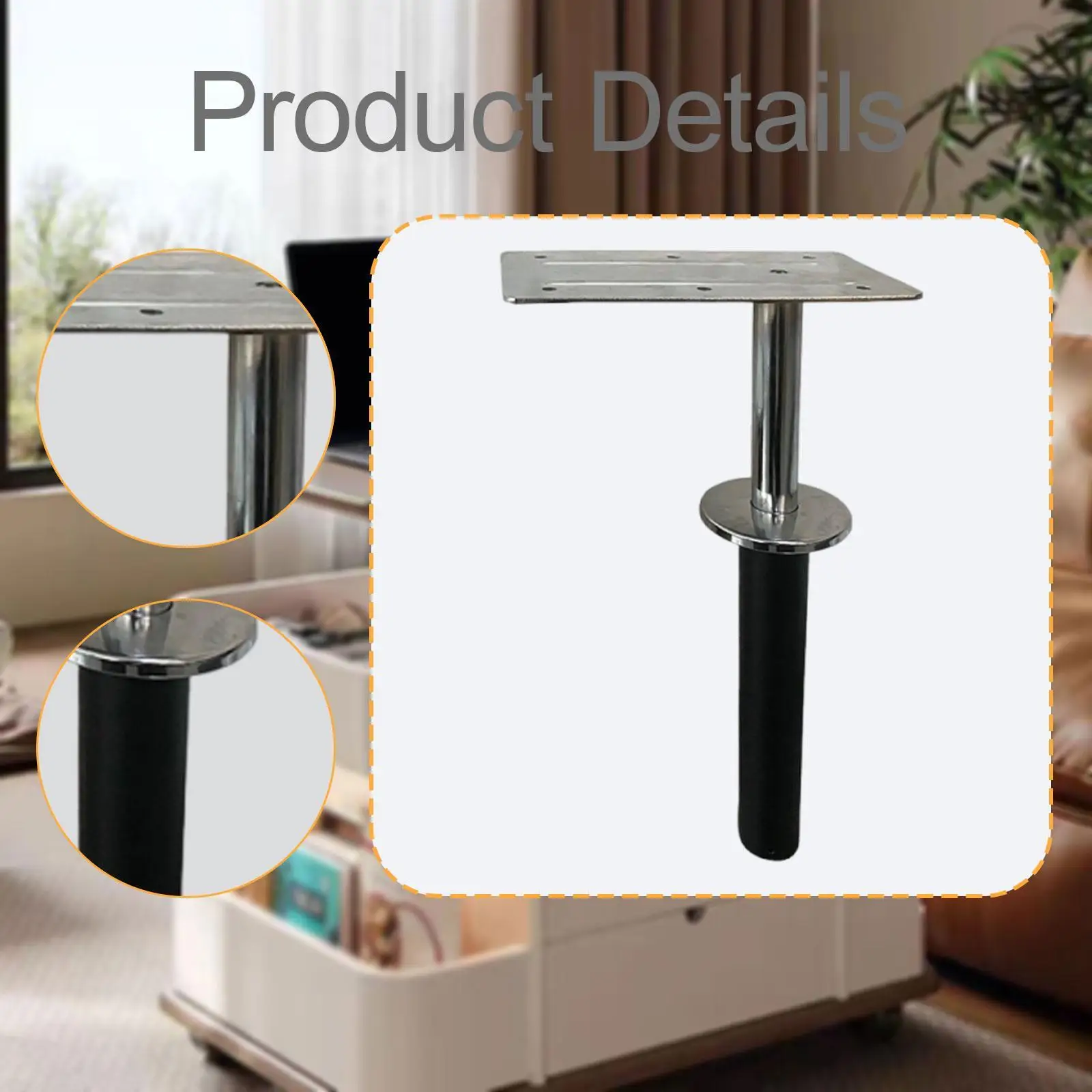Mesa auxiliar elevadora para sofá con rotación 360° – Práctica y resistente - imagen 5