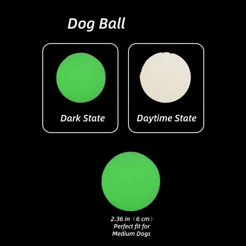 Pelota luminosa de goma para perros: juguete resistente y dental - imagen 4