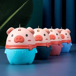 Dispensador de palillos dientes cerdito animado – Soporte mesa