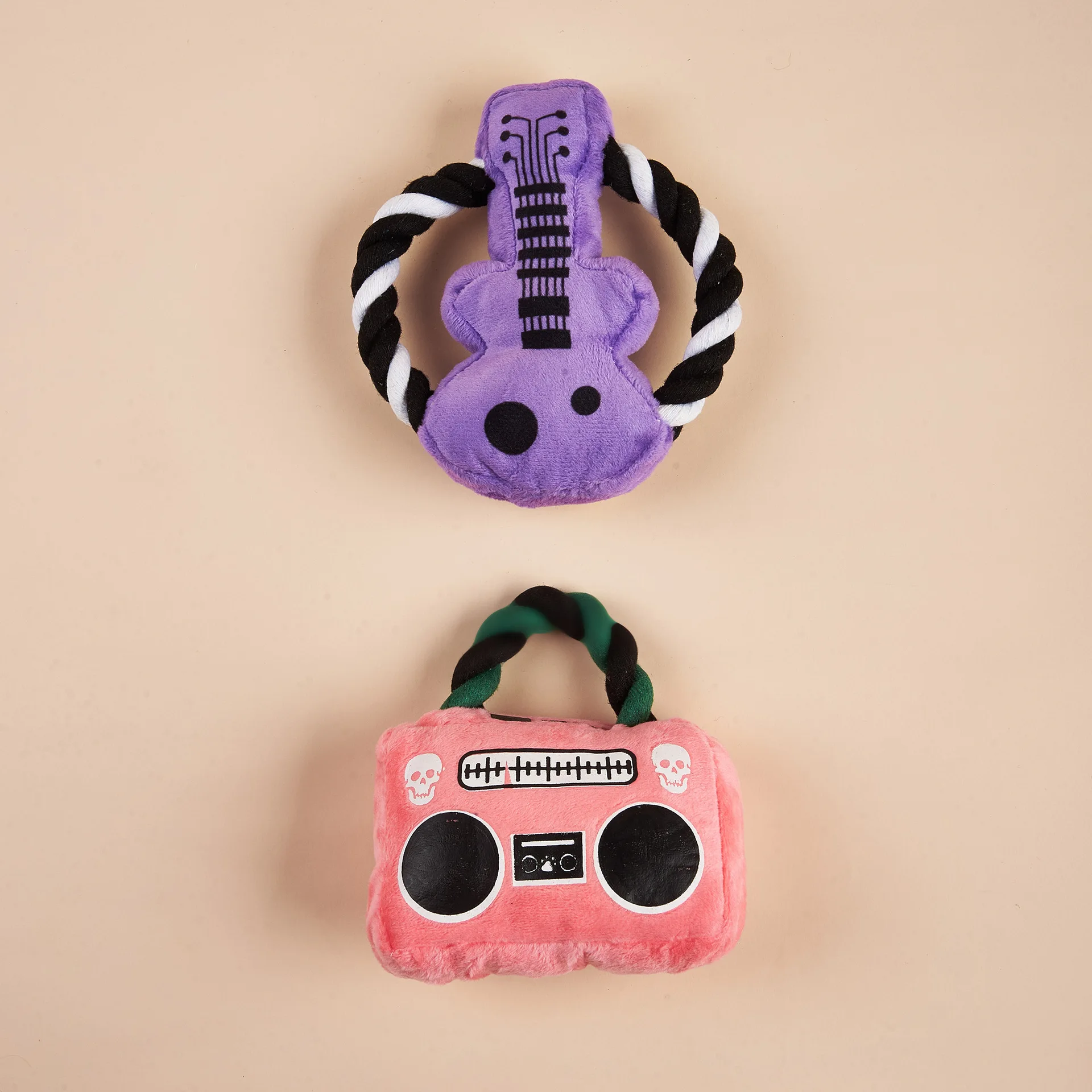 Juguete de peluche con nudo para mascotas, juguete con sonido 2 en 1 BB, juguetes interactivos para morder, juguetes para perros pequeños, accesorios - imagen 3