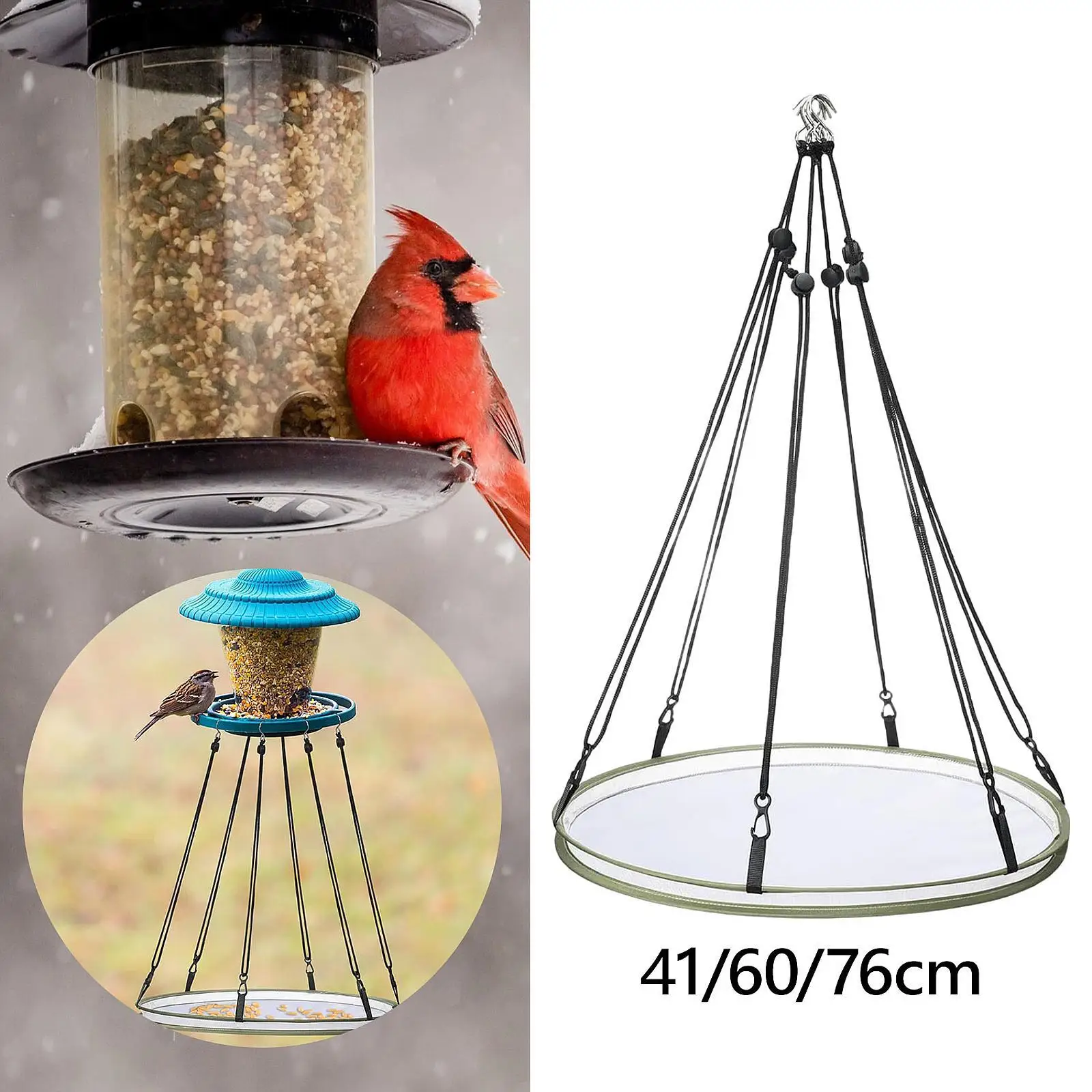 Hanging Bird Feeder Bird Food Container,Multipurpose Supplies,Garden Ornament,Feeder for Outside for Yard Lawn Patio Porch