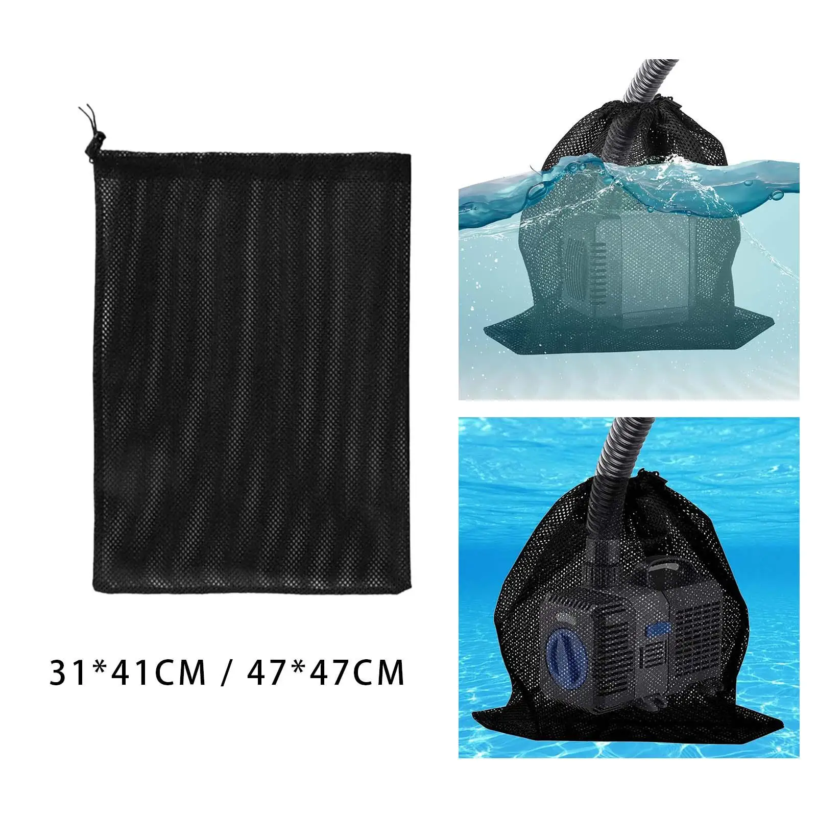 Bolsa de filtro de bomba de agua, limpieza efectiva, duradera, bolsa de barrera de bomba de agua para pecera, bolsa de filtro de malla, accesorios de piezas de repuesto