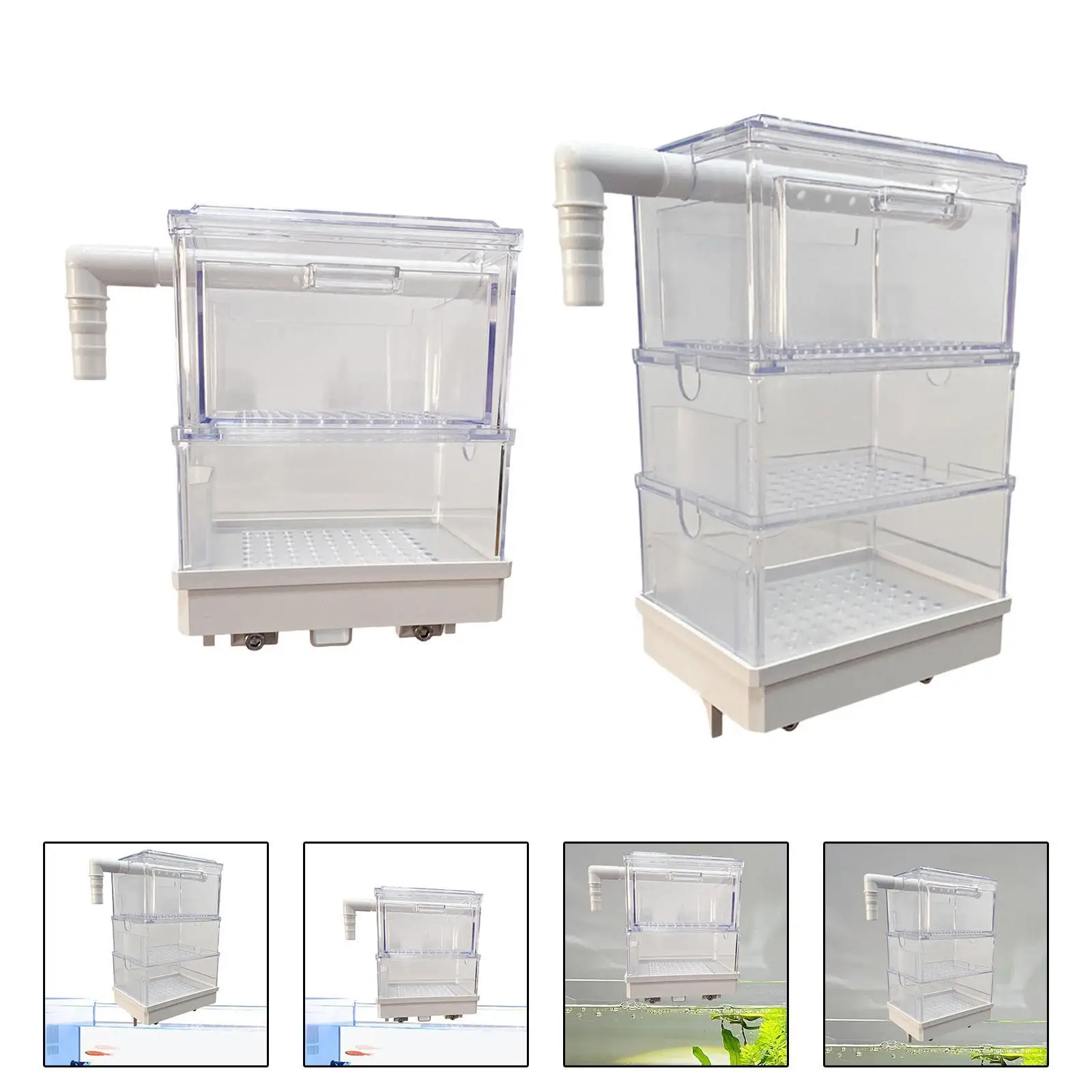 Aquarium Hanging Filter Box Filtration System Silent Drawer Filter Box Overflow Pipe Filter for Small Fish Tank Turtle Tank Aquarium Hanging Filter Box Filtration System Silent Drawer Filter Box Overflow Pipe Filter for Small Fish Tank Turtle Tank