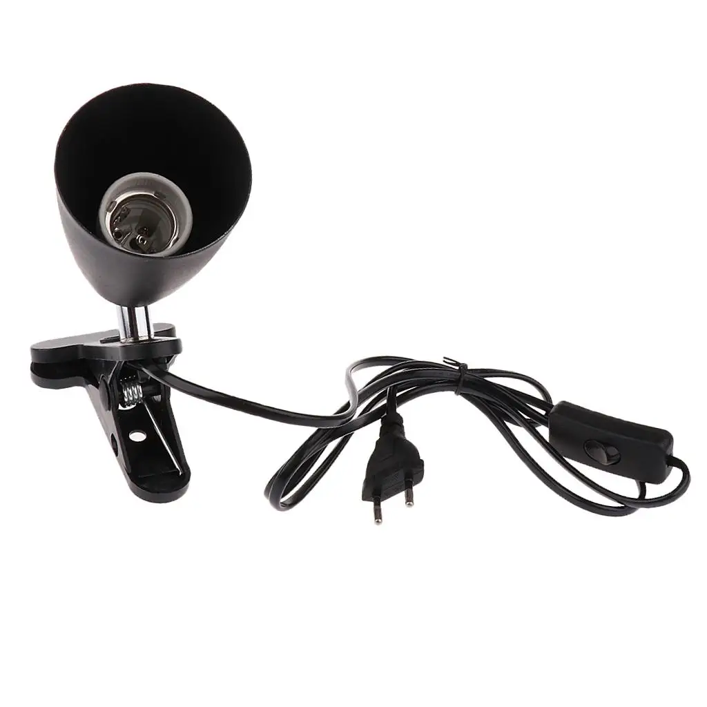 Bell Mouth Reptile Heat Light UVB Bulb Lamp Holder E27 EU Plug