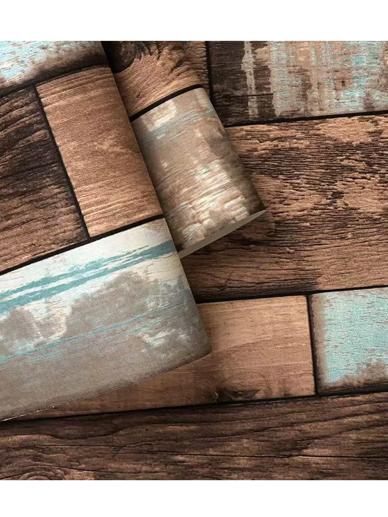 1 rollo de papel tapiz autoadhesivo, papel táctil autoadhesivo de grano de madera desgastado retro nostálgico, pelar y pegar, impermeable y extraíble para sala de estar, cocina, dormitorio, papel tapiz para dormitorio, papel tapiz para renovación de muebles, decoración de pared estética de otoño - imagen 2