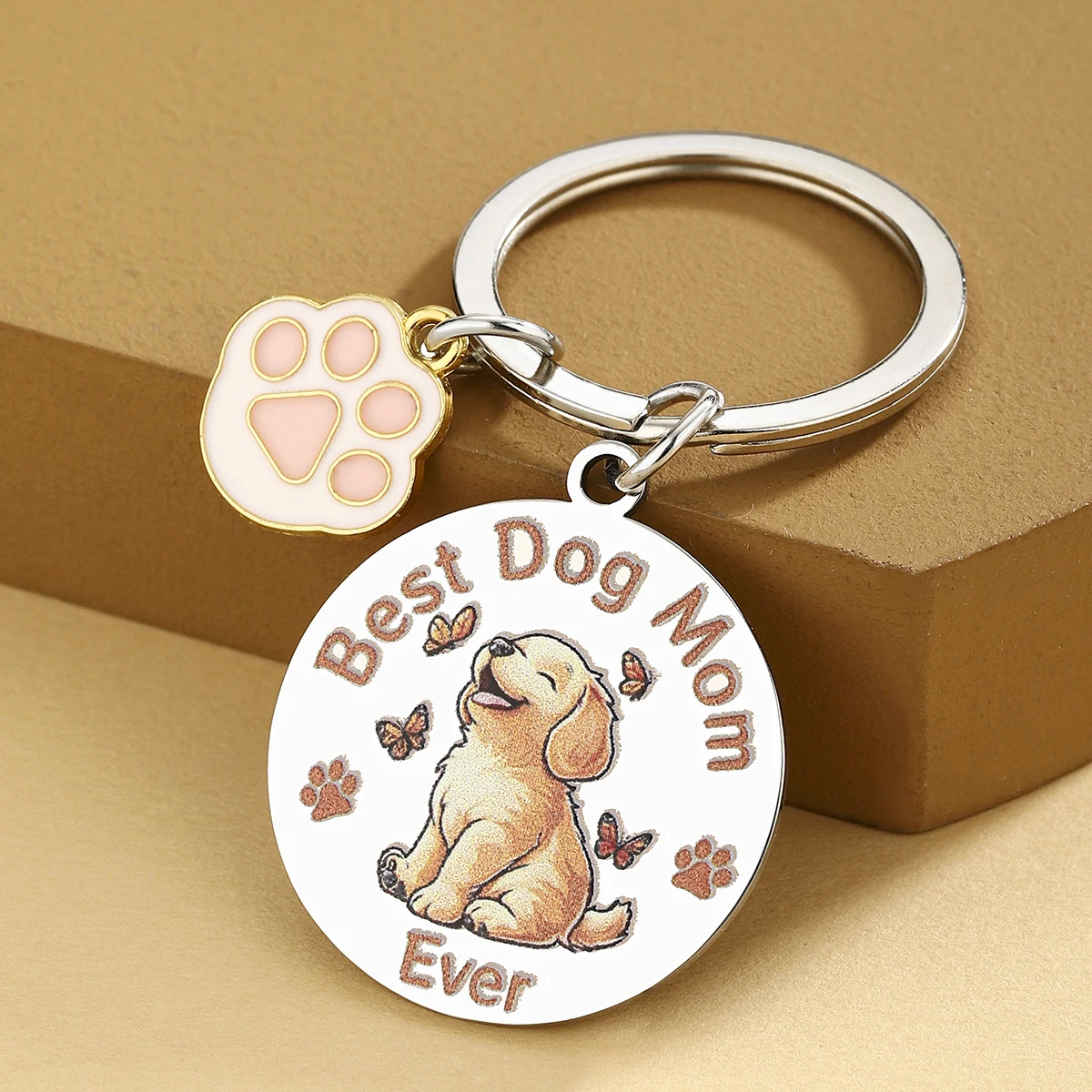 Llavero mono regalo para mamás de perros y amantes de cachorros