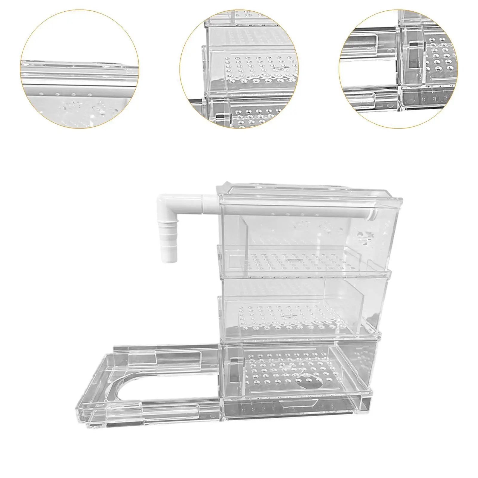 Aquarium Filter Drip Box Overflow Pipe Filter Circulation Water Cleaning Multi Layer Filtration Device Fish Tank Top Filter Aquarium Filter Drip Box Overflow Pipe Filter Circulation Water Cleaning Multi Layer Filtration Device Fish Tank Top Filter