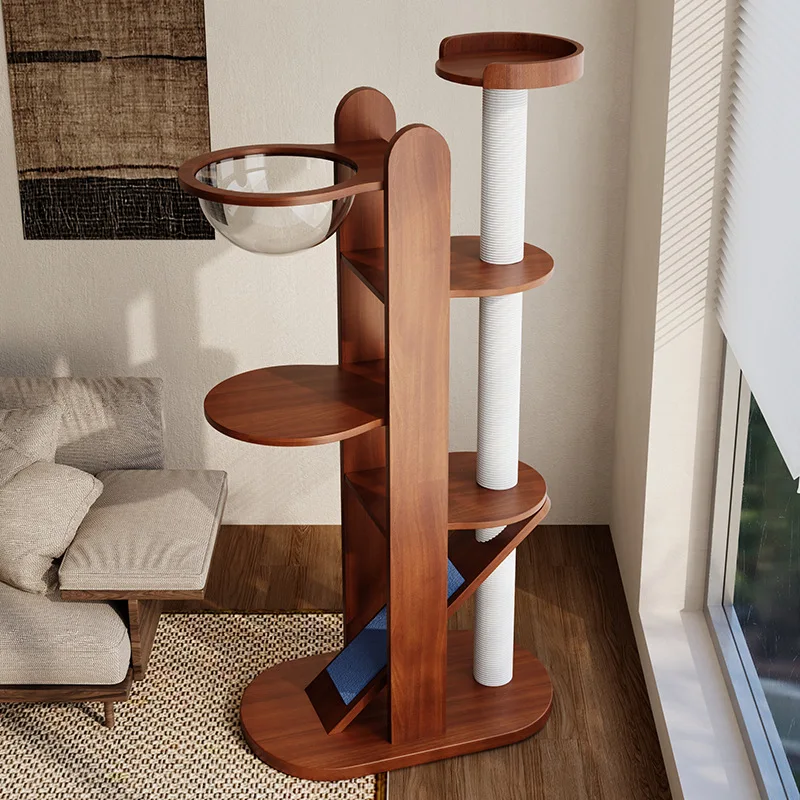 Torre de madera para gatos, modelo grande, árbol para gatos, hamaca, accesorios, cama, juguetes para mascotas, casa para gatos, camas y muebles, casa para gatos - imagen 3