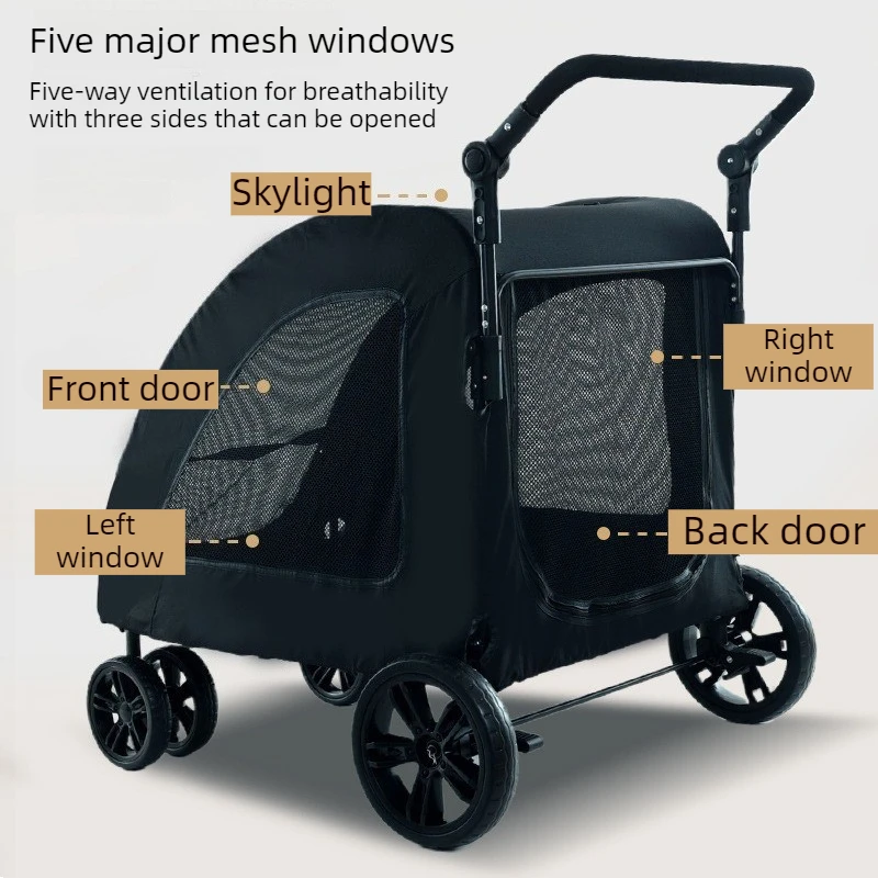 Transportín para perros grandes transpirable y altura ajustable - imagen 5