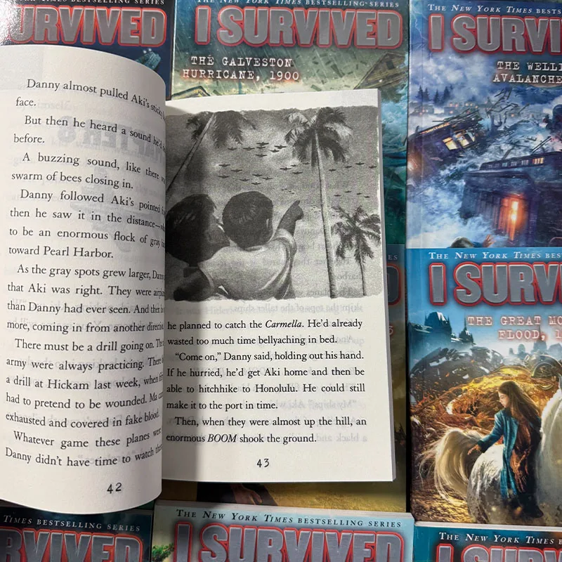 22 volúmenes/juego de libros de lectura en inglés sobreviví, historia de desastre, novela de supervivencia, guía de Escape, libros de capítulos de ciencia para niños