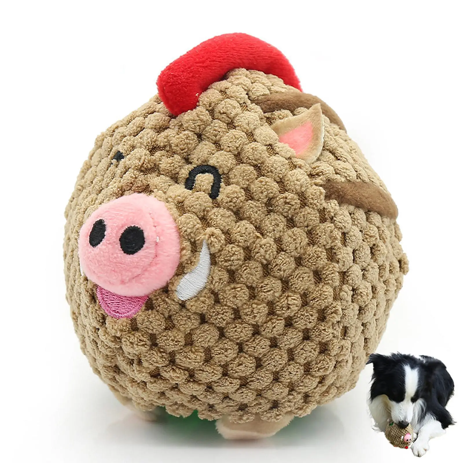 Dog Toy Ball Fetch Toy for Puppy Portable Lightweight Squeak Dog Toy Pet Interactive Fetch Ball for Game Exercise Relaxing