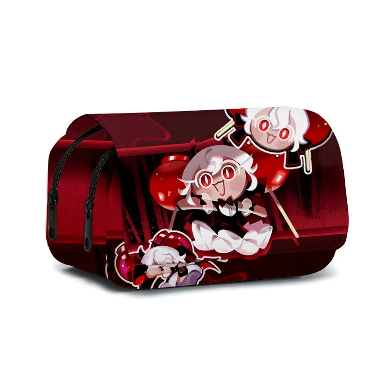 Cookie Run: Kingdom Shadow Milk Cookie Pen Bag Caja de papelería de dibujos animados Estuche para lápices de gran capacidad Bolsas de anime lindas Regalo para estudiantes - imagen 3