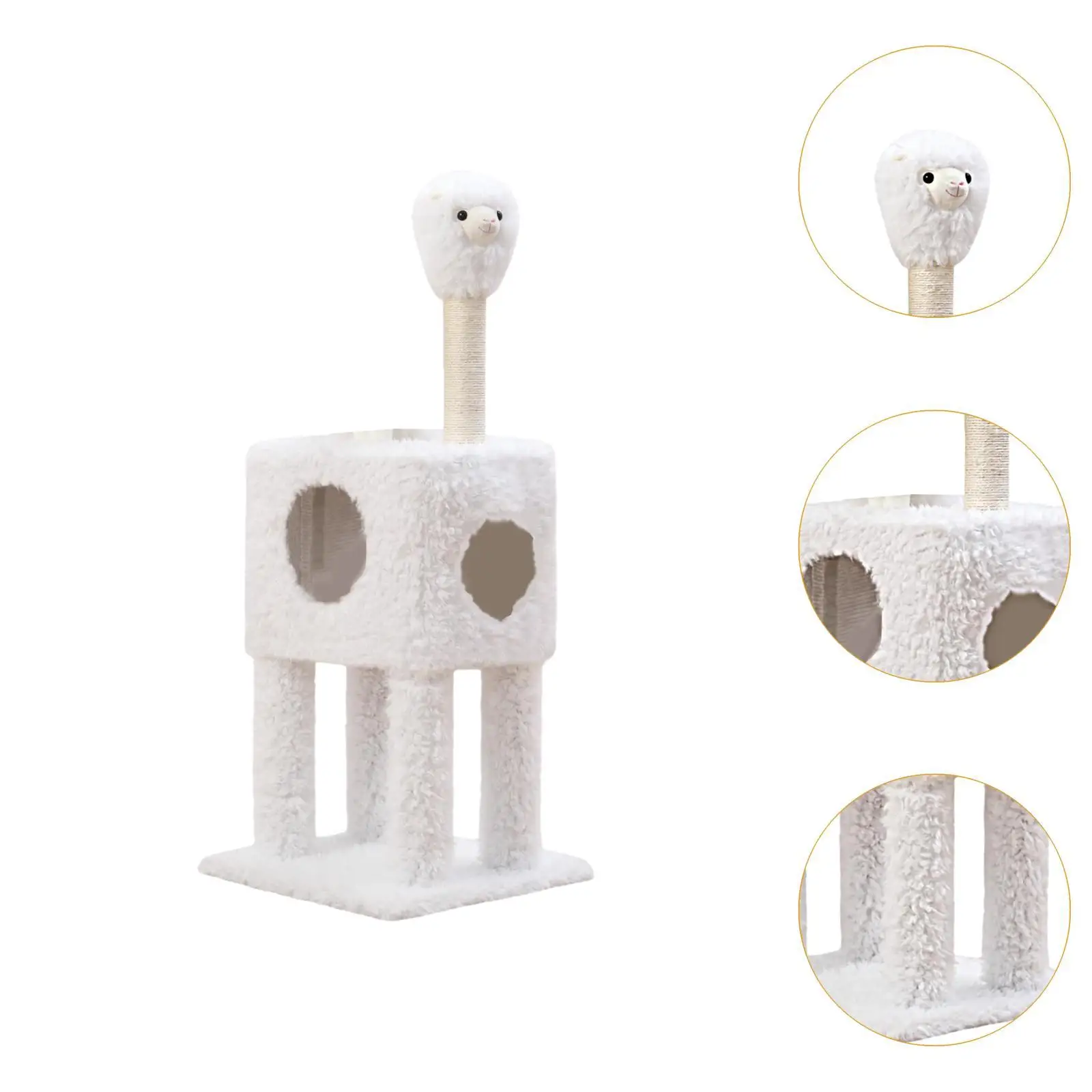 Cat Tree Activity Center Furniture Protector with Scratching Post for Kitty