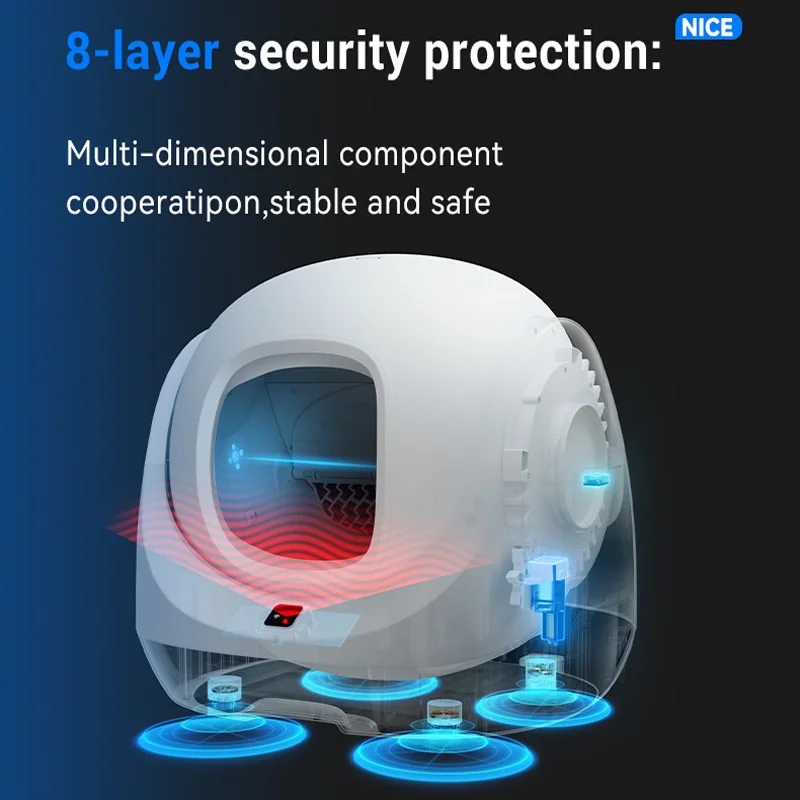 Caja de arena automática para gatos, inodoro inteligente de autolimpieza, antiolor, eléctrico, completamente cerrado, antisalpicaduras - imagen 3