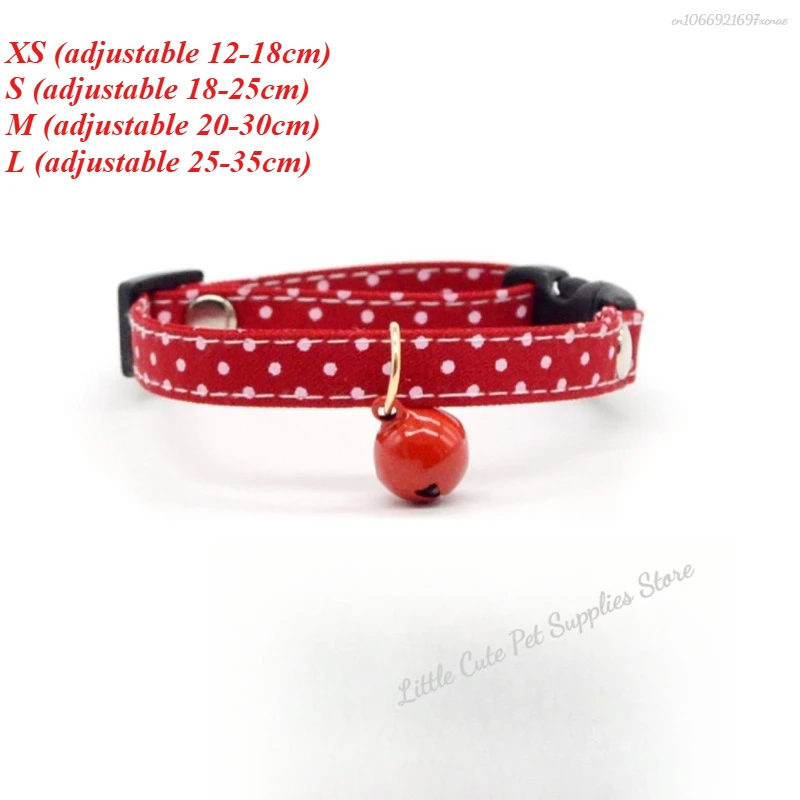 Collar rojo pequeño para gato, Collar de seguridad con forma de corazón, corbata para perro, correa ajustable para cachorro, gatitos, Collar con campana - imagen 2