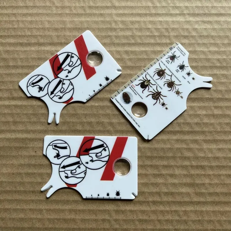 Tarjeta de garrapatas con lupa permite una fácil extracción de garrapatas, eliminador de garrapatas para perros y gatos con práctico tamaño de bolsillo 8,5x5,4x0,1 cm - imagen 5