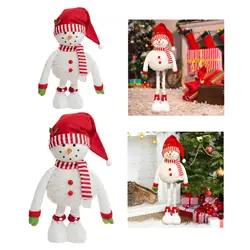Figura de muñeco de nieve telescópico – decoración navideña para oficina