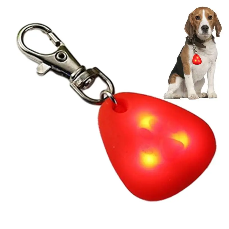 Luces LED con Clip para perro, colgantes de Collar para caminar por la noche, Clip de resorte de acero inoxidable, suministros antipérdida para correr y acampar