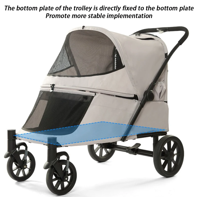 Carrito de transporte para perros medianos y grandes con rampa plegable - imagen 4