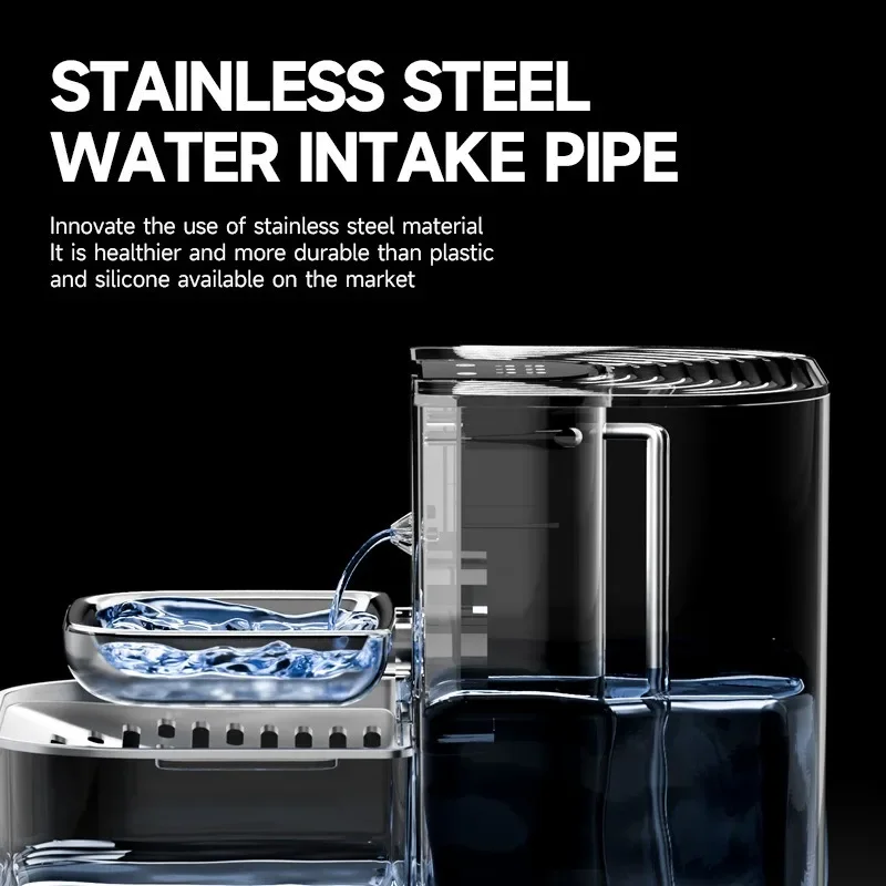 Fuente de agua inalámbrica inteligente para gatos de 4,5 l, recargable, Control remoto, bebedero automático silencioso, respetuoso con el medio ambiente - imagen 4