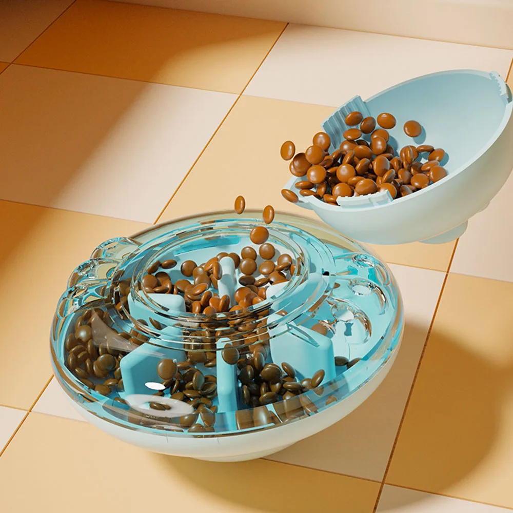 Juguete Flyer OVNI para mascotas, alimentador lento interactivo para perros y gatos, juguete chirriante resistente a mordeduras para aliviar el aburrimiento de entretenimiento - imagen 4