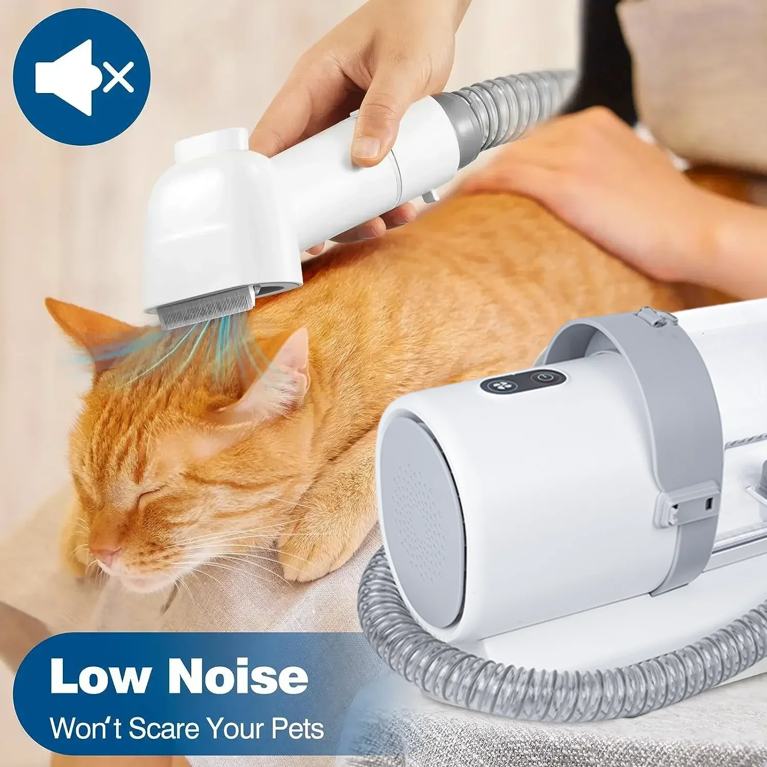 Kit de aseo para perros y mascotas, incluye 4 peines para cortar el pelo, aspiradora de 2.5L y 5 herramientas de aseo para mascotas - imagen 5